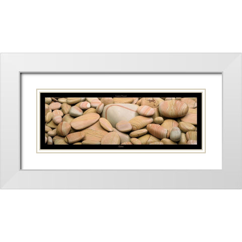 Galets I White Modern Wood Framed Art Print with Double Matting by Pinsard, Laurent