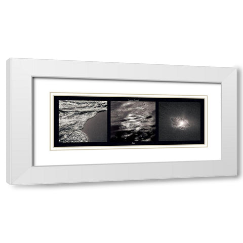 Eau White Modern Wood Framed Art Print with Double Matting by Pinsard, Laurent