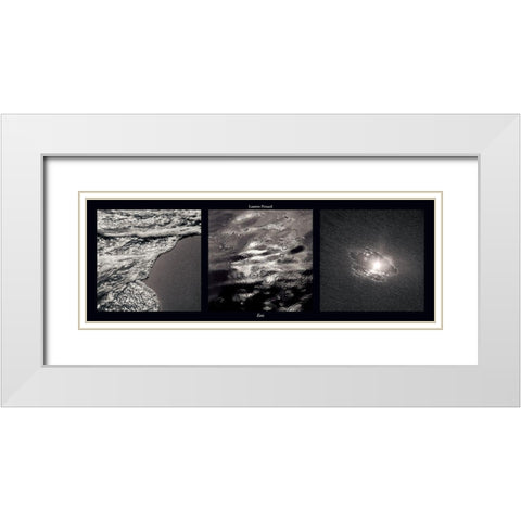 Eau White Modern Wood Framed Art Print with Double Matting by Pinsard, Laurent