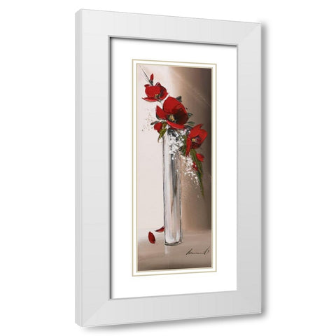 Hauteurs florales I White Modern Wood Framed Art Print with Double Matting by Tramoni, Oliver