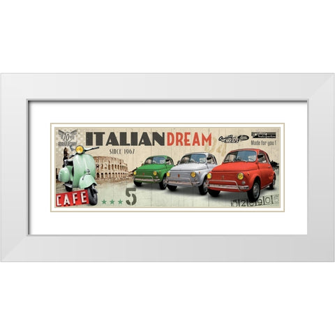 Italian Dream White Modern Wood Framed Art Print with Double Matting by BRAUN Studio