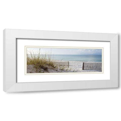 Plage 12 White Modern Wood Framed Art Print with Double Matting by Braun Studio