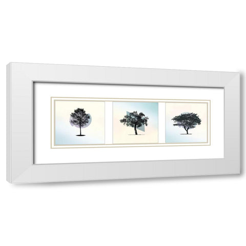Spectrum Composition White Modern Wood Framed Art Print with Double Matting by Braun Studio