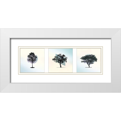 Spectrum Composition White Modern Wood Framed Art Print with Double Matting by Braun Studio