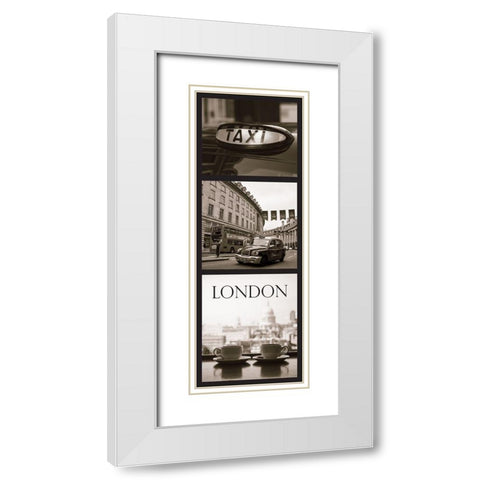 City London White Modern Wood Framed Art Print with Double Matting by Braun Studio