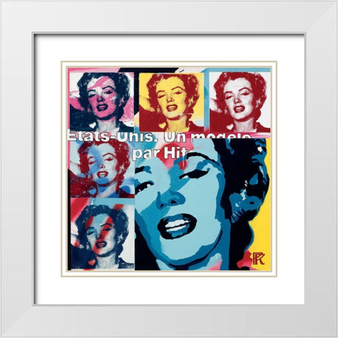 Un modele White Modern Wood Framed Art Print with Double Matting by Raynal, Paul