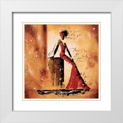 Charmeuses I White Modern Wood Framed Art Print with Double Matting by Johanna