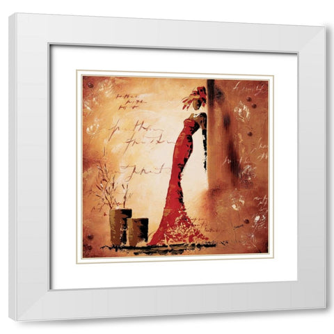 Charmeuses II White Modern Wood Framed Art Print with Double Matting by Johanna