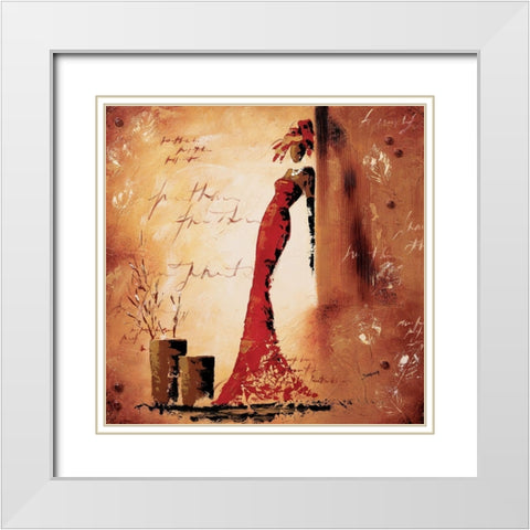 Charmeuses II White Modern Wood Framed Art Print with Double Matting by Johanna