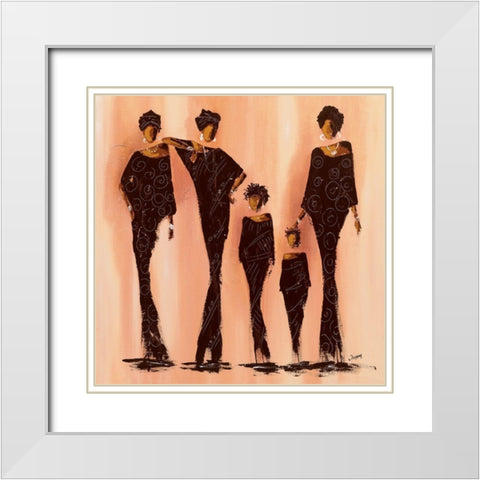 Entre femmes II White Modern Wood Framed Art Print with Double Matting by Johanna