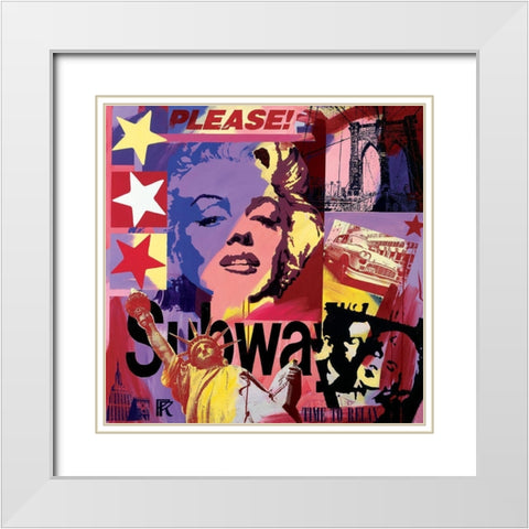 Subway White Modern Wood Framed Art Print with Double Matting by Raynal, Paul