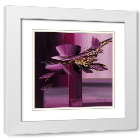 Violine White Modern Wood Framed Art Print with Double Matting by Tramoni, Oliver