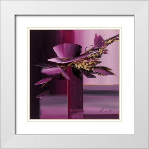 Violine White Modern Wood Framed Art Print with Double Matting by Tramoni, Oliver