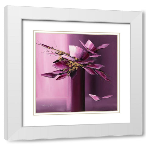 Pour elle White Modern Wood Framed Art Print with Double Matting by Tramoni, Oliver