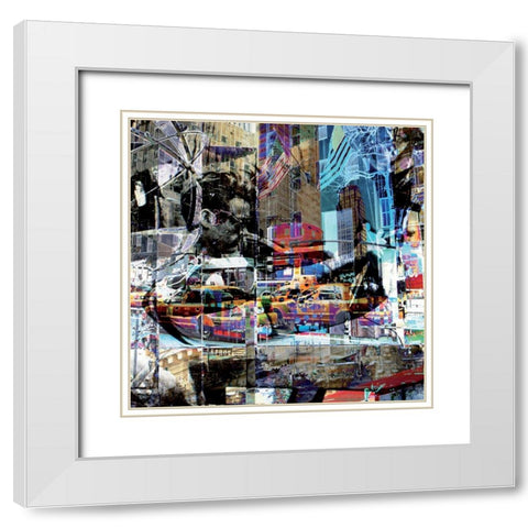 America White Modern Wood Framed Art Print with Double Matting by Bouteiller, Cedric