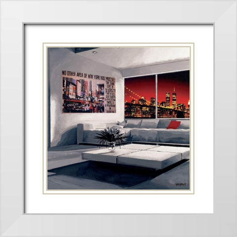 No other Area White Modern Wood Framed Art Print with Double Matting by Gachaga, Vincent
