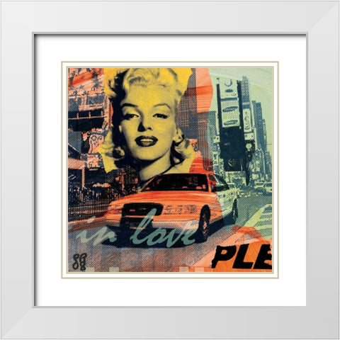 In Love White Modern Wood Framed Art Print with Double Matting by Raynal, Paul