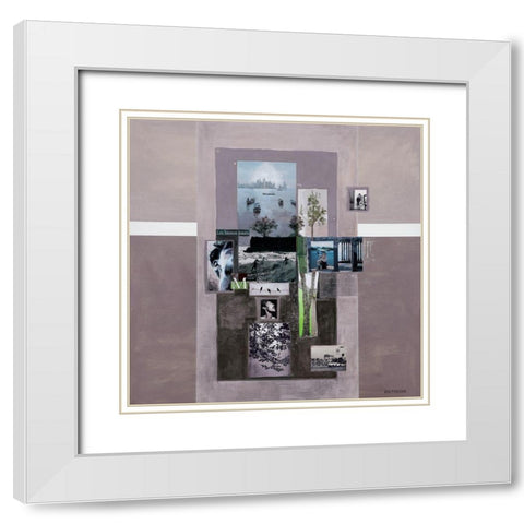 Les beaux jours White Modern Wood Framed Art Print with Double Matting by Balthazar