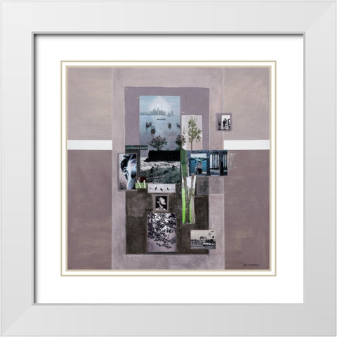 Les beaux jours White Modern Wood Framed Art Print with Double Matting by Balthazar