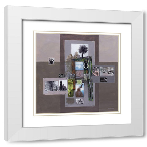 Le jardin den haut White Modern Wood Framed Art Print with Double Matting by Balthazar