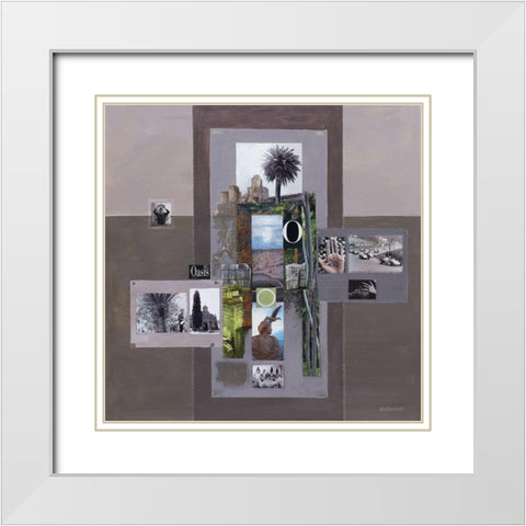 Le jardin den haut White Modern Wood Framed Art Print with Double Matting by Balthazar