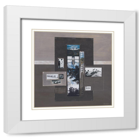 La grande eÂ´chelle White Modern Wood Framed Art Print with Double Matting by Balthazar