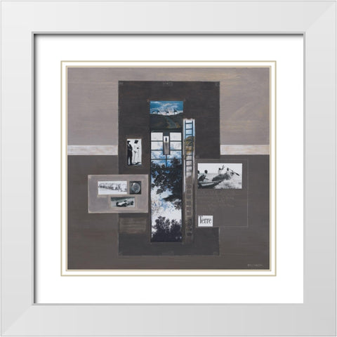 La grande eÂ´chelle White Modern Wood Framed Art Print with Double Matting by Balthazar