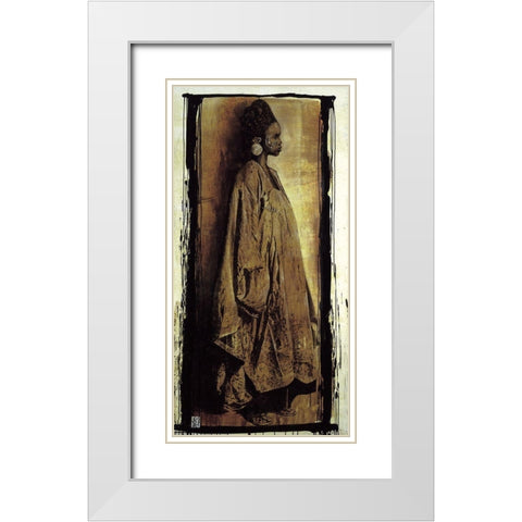 La fille du chef White Modern Wood Framed Art Print with Double Matting by Arietti, Fabienne