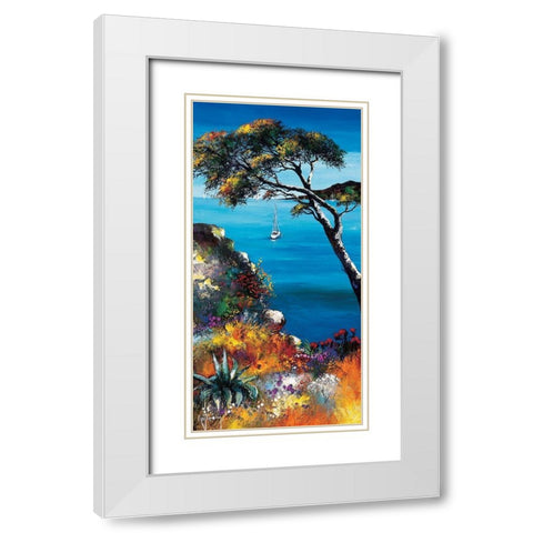 Les herbes folles White Modern Wood Framed Art Print with Double Matting by Keiflin, Roger