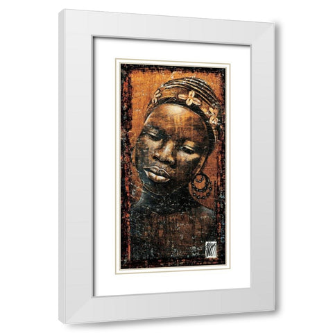 Le sourire 1 White Modern Wood Framed Art Print with Double Matting by Arietti, Fabienne