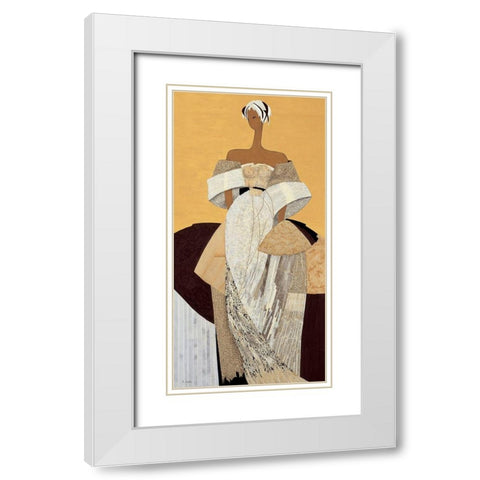 Angele White Modern Wood Framed Art Print with Double Matting by Loesch, Elisabeth