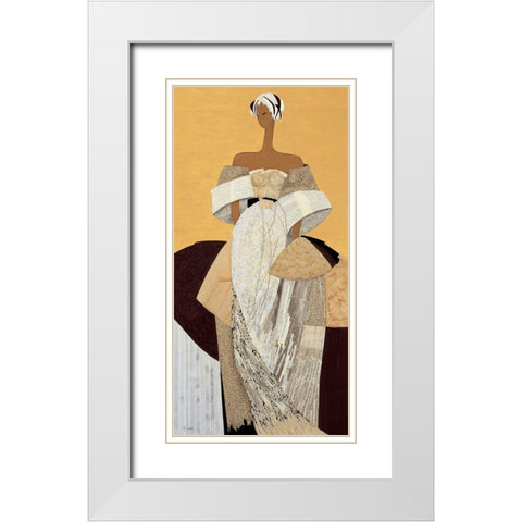 Angele White Modern Wood Framed Art Print with Double Matting by Loesch, Elisabeth