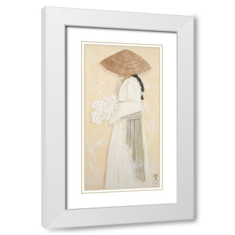 La mariee White Modern Wood Framed Art Print with Double Matting by Dothy