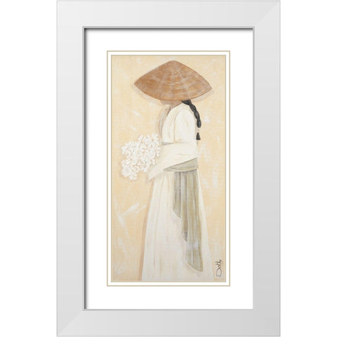 La mariee White Modern Wood Framed Art Print with Double Matting by Dothy