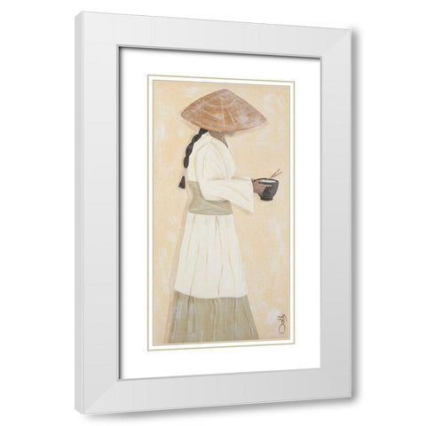 Le bol de riz White Modern Wood Framed Art Print with Double Matting by Dothy