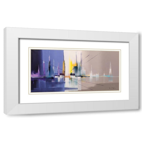 Langs de Vaart White Modern Wood Framed Art Print with Double Matting by Drappier, Luc
