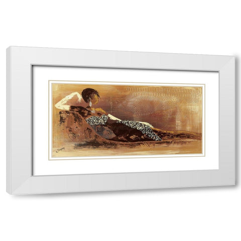 Instant I White Modern Wood Framed Art Print with Double Matting by Johanna