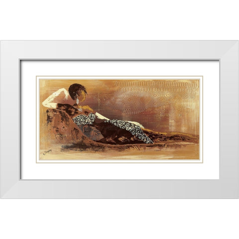 Instant I White Modern Wood Framed Art Print with Double Matting by Johanna