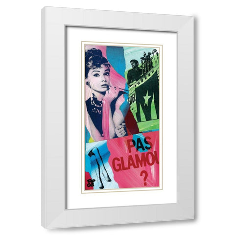 Tele mundo White Modern Wood Framed Art Print with Double Matting by Raynal, Paul