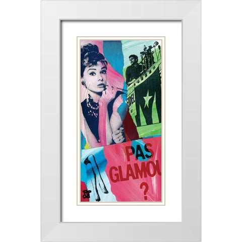 Tele mundo White Modern Wood Framed Art Print with Double Matting by Raynal, Paul