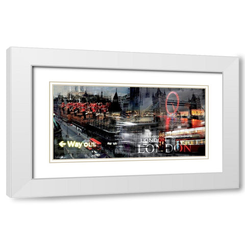 London Way out White Modern Wood Framed Art Print with Double Matting by BRAUN Studio