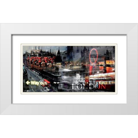 London Way out White Modern Wood Framed Art Print with Double Matting by BRAUN Studio