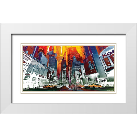 NY Perspective White Modern Wood Framed Art Print with Double Matting by Marcus