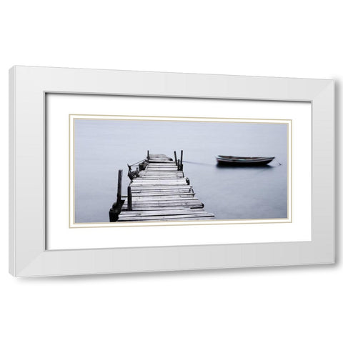 Ponton White Modern Wood Framed Art Print with Double Matting by Braun Studio