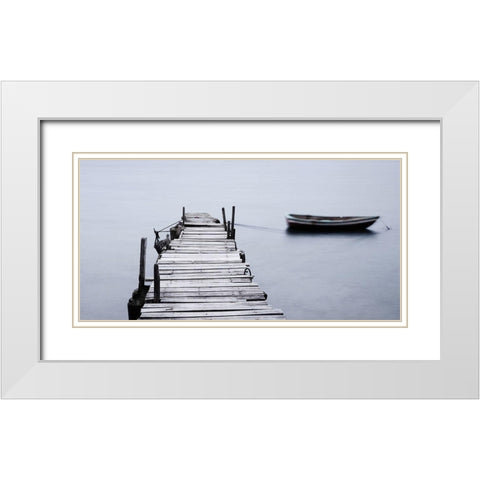 Ponton White Modern Wood Framed Art Print with Double Matting by Braun Studio