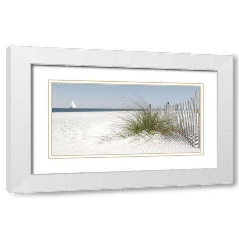 Plage 5 White Modern Wood Framed Art Print with Double Matting by Braun Studio