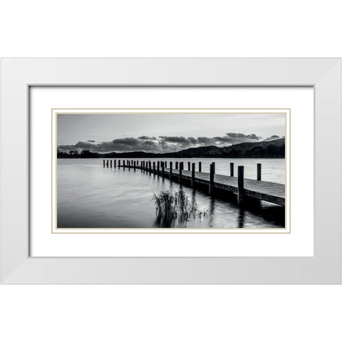 Ponton 3 White Modern Wood Framed Art Print with Double Matting by Braun Studio