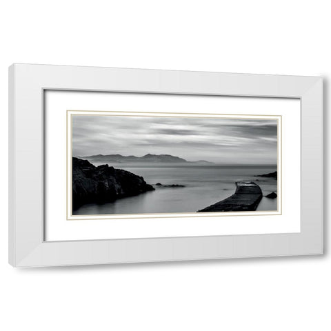 Ponton 4 White Modern Wood Framed Art Print with Double Matting by Braun Studio