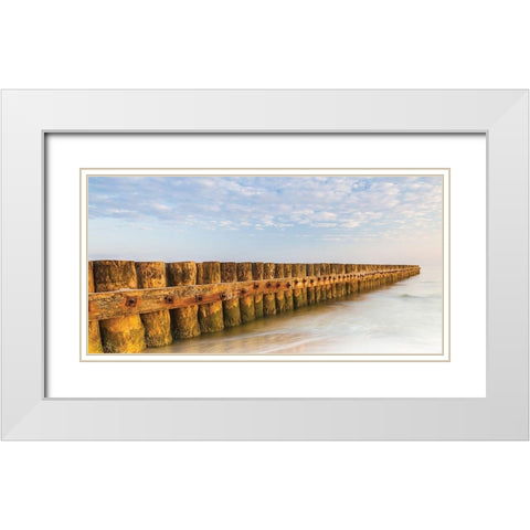 Ponton 1 White Modern Wood Framed Art Print with Double Matting by Braun Studio