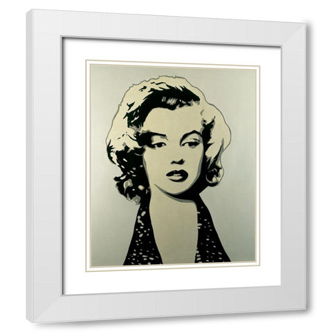 Icone I White Modern Wood Framed Art Print with Double Matting by Castilla, Marco